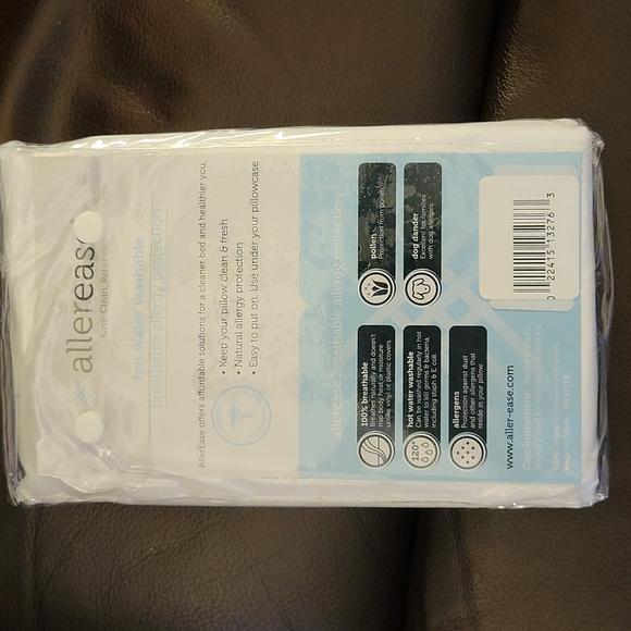 Allerease King Size 2 pk pillow protector white Breathable allergy protect New … - Picture 4 of 6